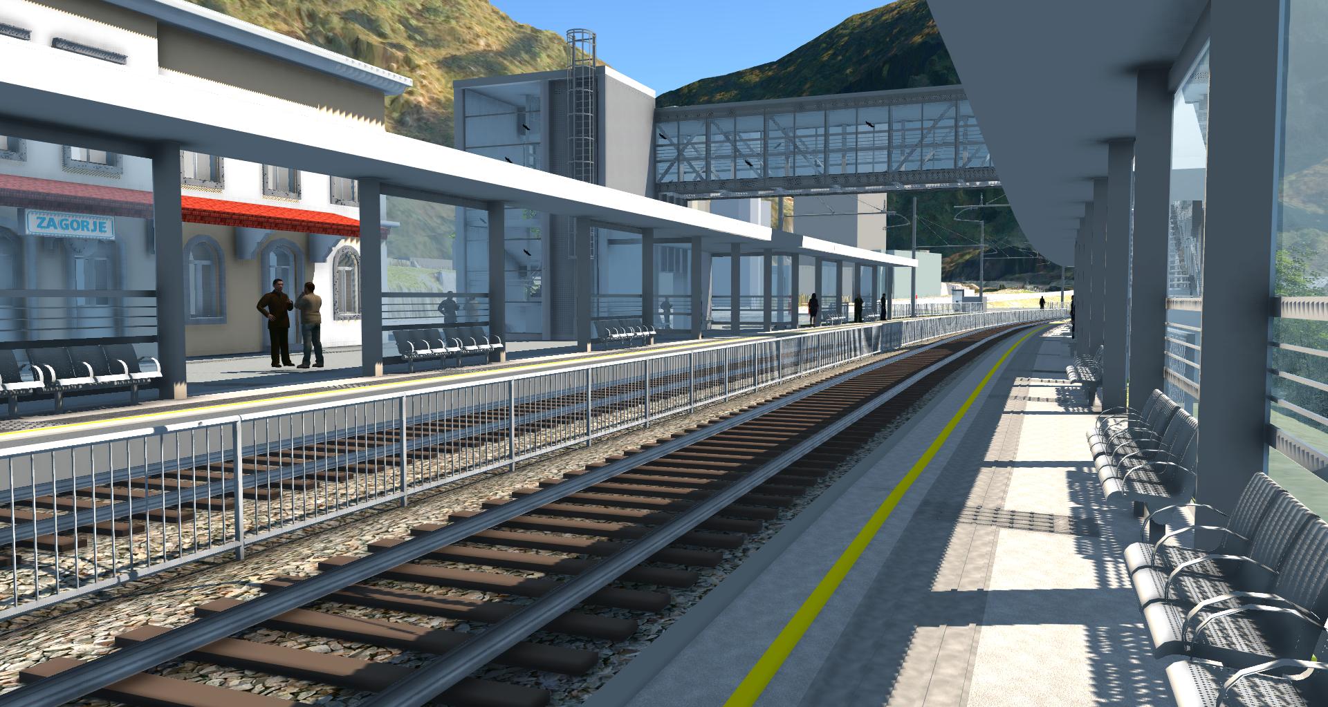 Vizualizacija nove železniške postaje Zagorje.