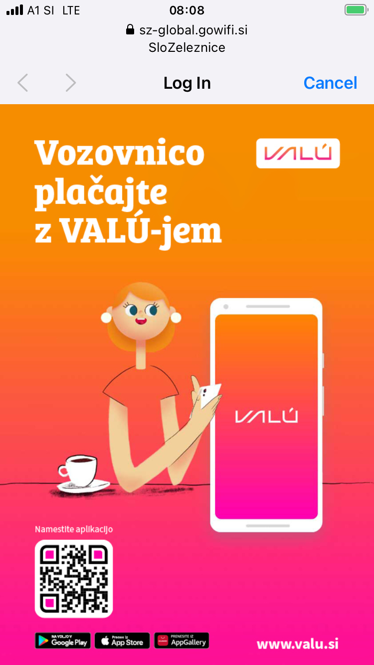 Portal Wi-Fi na vlakih