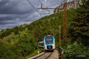 Kopalni vlak na progi.