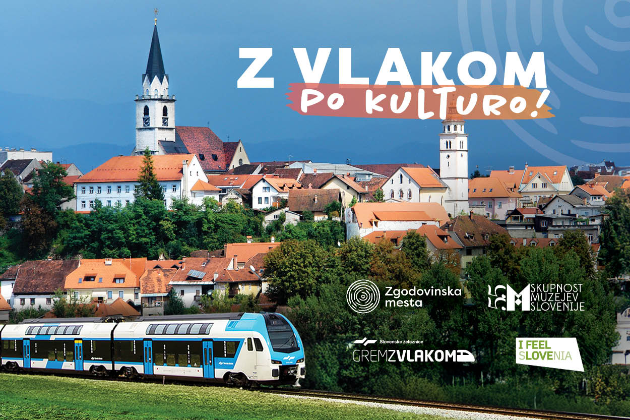 Banner z vlakom po kulturo.