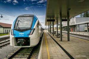 Garnitura Stadler na postaji Murska Sobota.