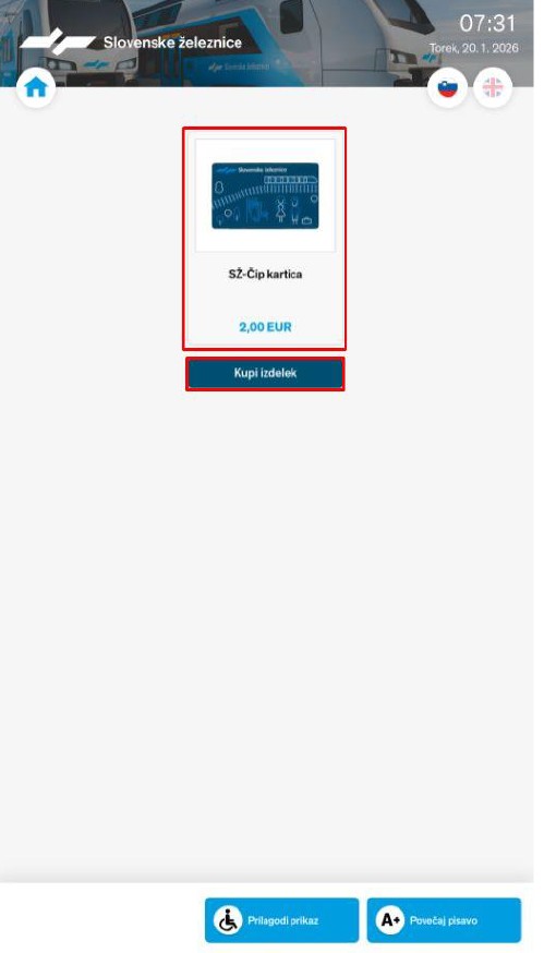 Navodila kartomat letališče Ljubljana.