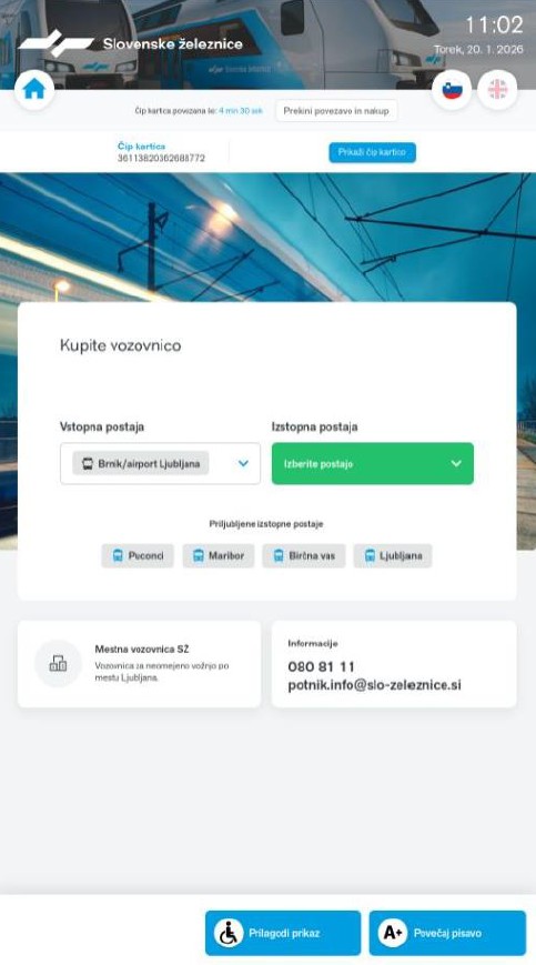 Navodila kartomat letališče Ljubljana.