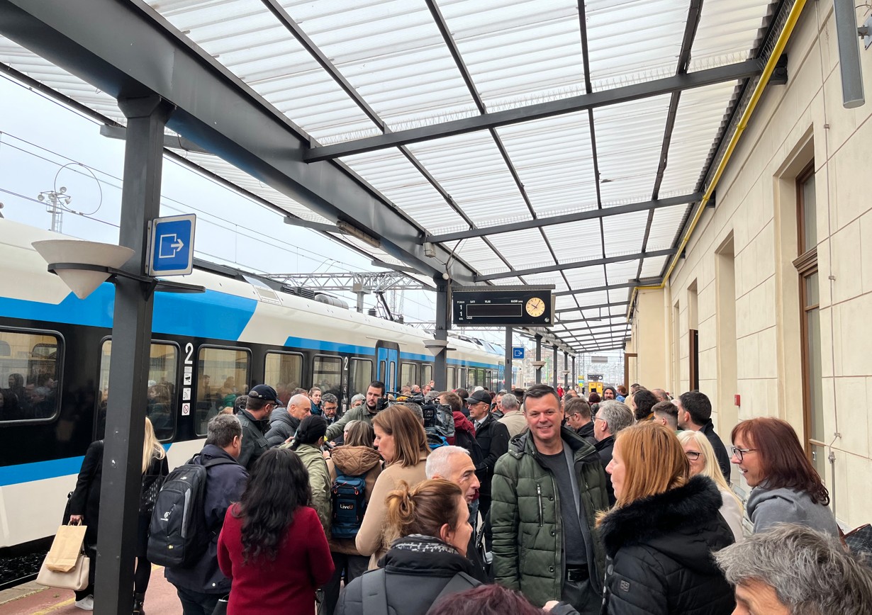 Sustance otvoritveni vlak v Reki.